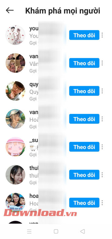Tài khoản Instagram của bạn bè Facebook