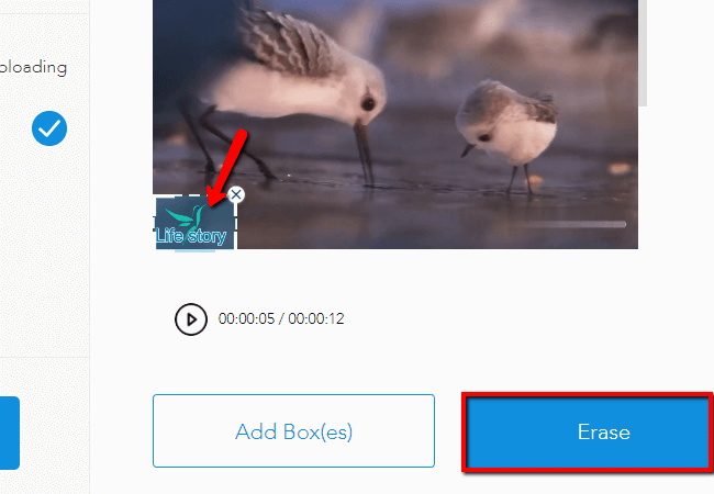 Chọn logo muốn xóa