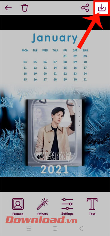 Chạm vào mũi tên đi xuống