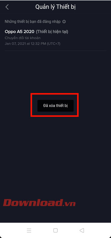 Đã đăng xuất khỏi thiết bị