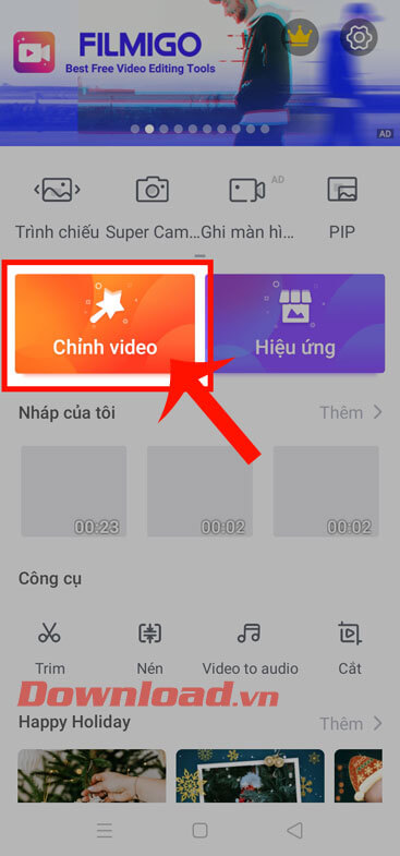 Nhấn vào nút Chỉnh sửa