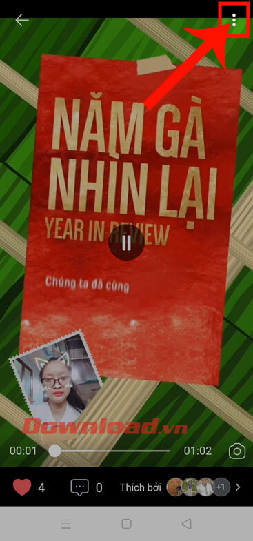 Chạm vào biểu tượng dấu ba chấm