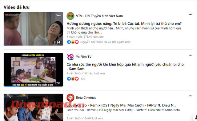 Tất cả video đã lưu
