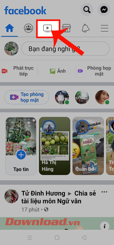 Nhấn vào mục Facebook Watch