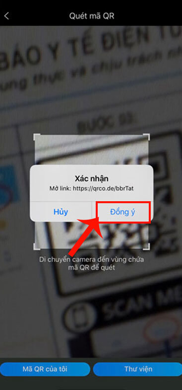 Ấn nút Đồng ý