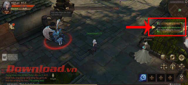 Nhấn vào ô Nhiệm vụ