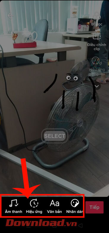 Chèn thêm âm thanh, hiệu ứng vào video