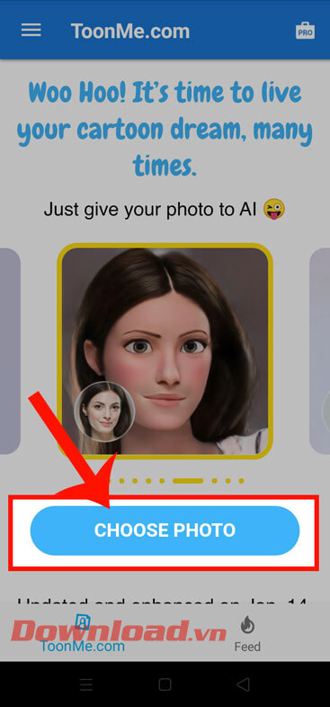 Chọn mẫu ảnh hoạt hình