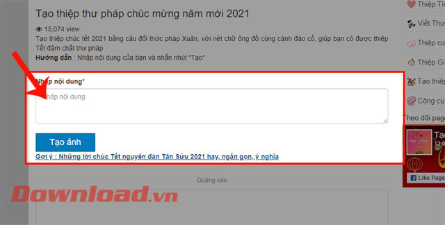Nhập nội dung cho thiệp mừng