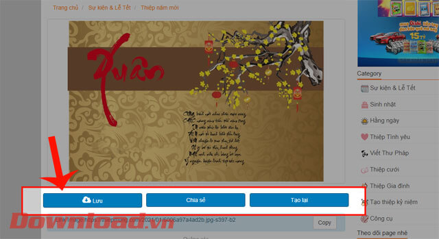 Click chuột vào nút Lưu