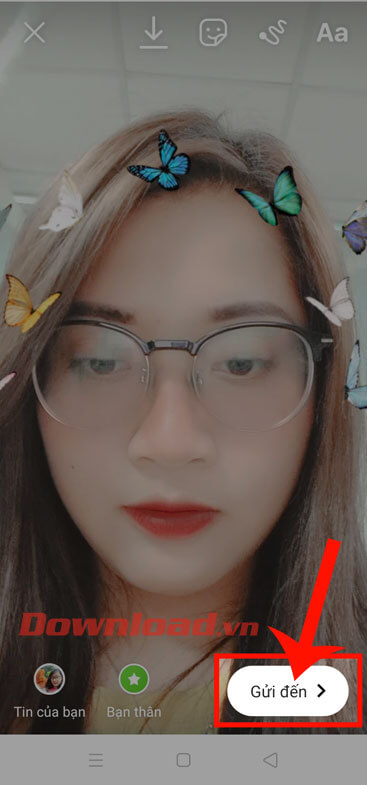 Ấn nút Gửi đến