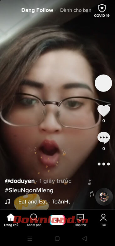 Video được đăng lên TikTok