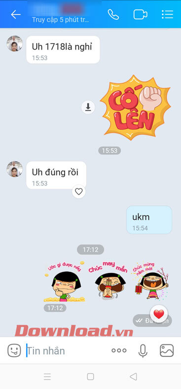 Đã gửi sticker Tết