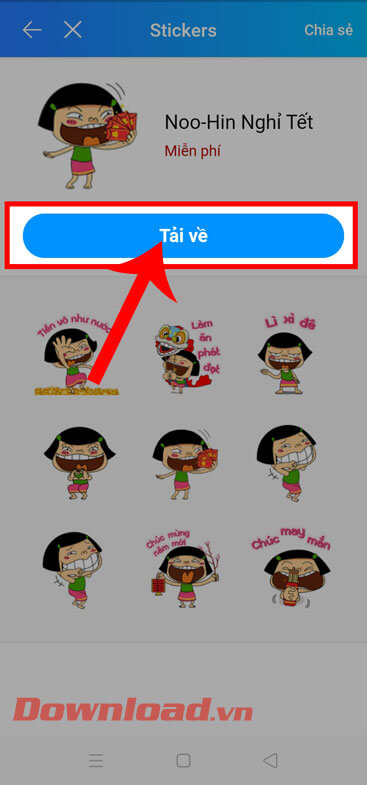 Ấn nút Tải về