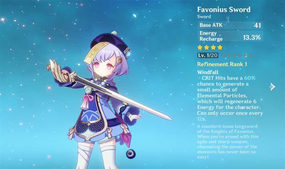 Favonius Sword trong Genshin Impact