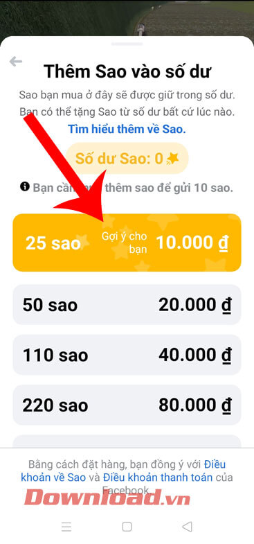 Chọn gói sao để mua