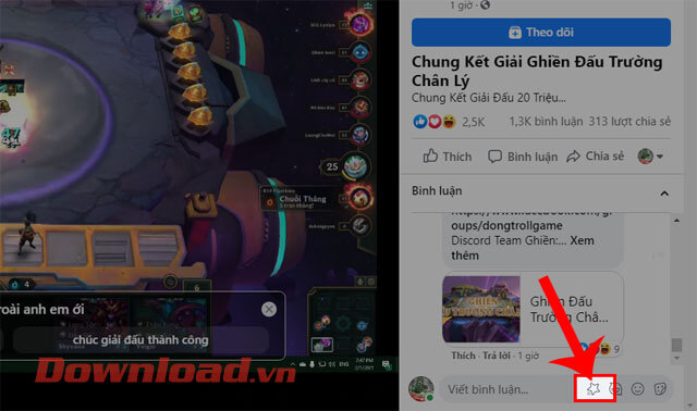 Nhấn vào biểu tượng ngôi sao