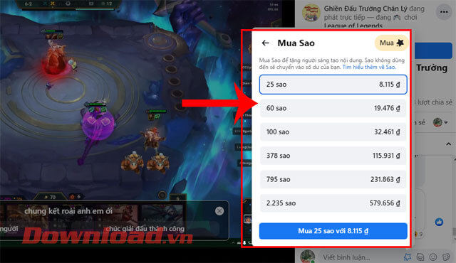 Chọn gói sao để mua