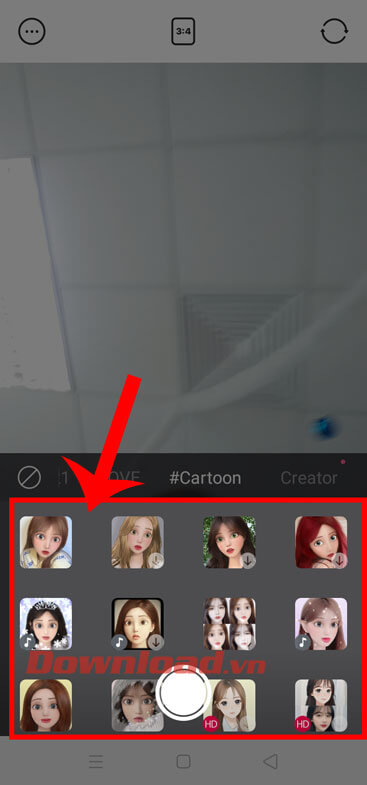 Chọn nhãn dán hoạt hình anime