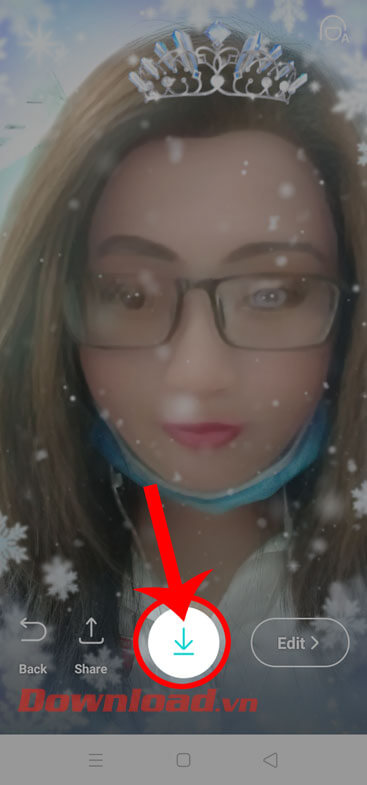 Ấn vào biểu tượng mũi tên