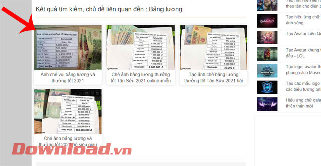 Chọn mẫu chế ảnh