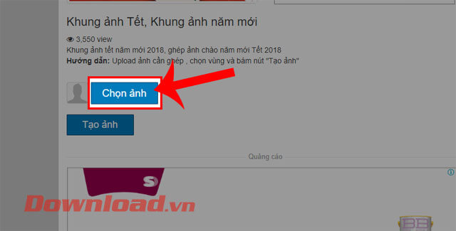 Ấn vào nút Chọn ảnh