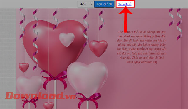 Ấn nút Tải ảnh về