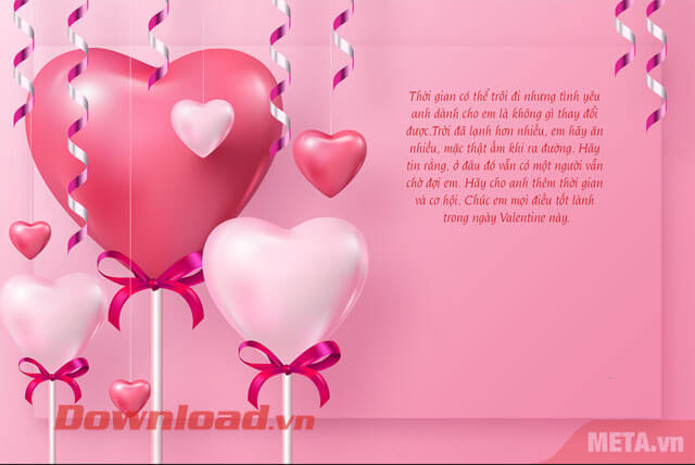 Thiệp Valentine đã được tạo