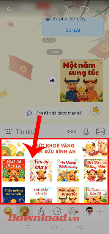 Chọn sticker Tân niên vạn lộc