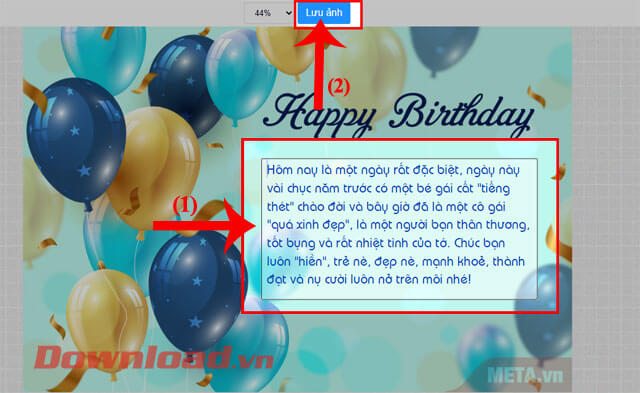 Nhập lời chúc mừng sinh nhật