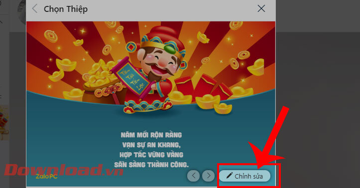 Ấn vào nút Chỉnh sửa