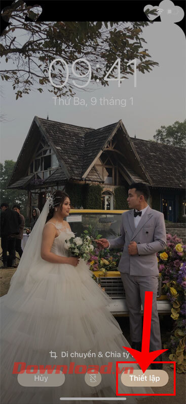 Chạm vào nút Thiết lập