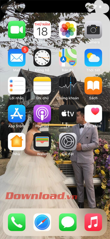 Hình nền tai thỏ đổi thành trái tim