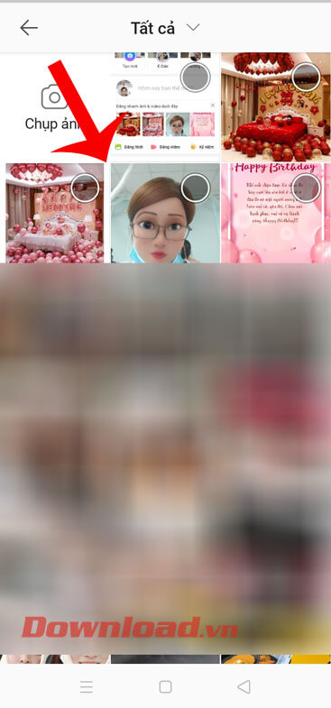 Chọn hình ảnh thêm vào album