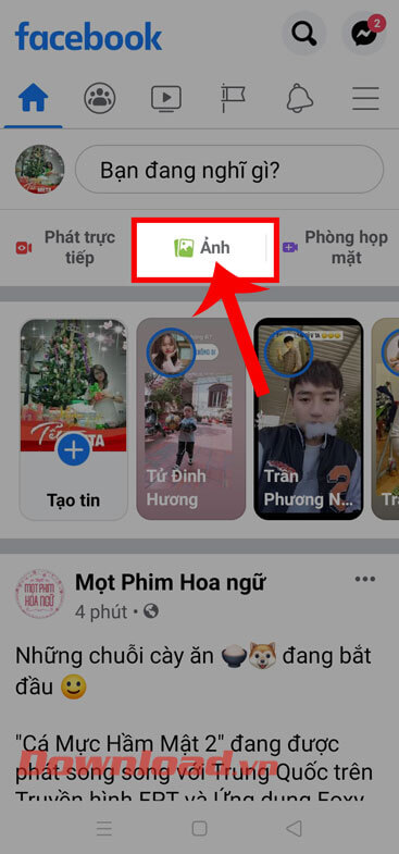 Ấn vào mục Ảnh 