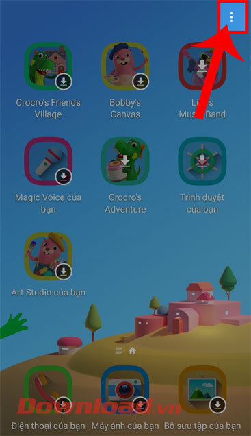 Nhấn vào biểu tượng ba chấm