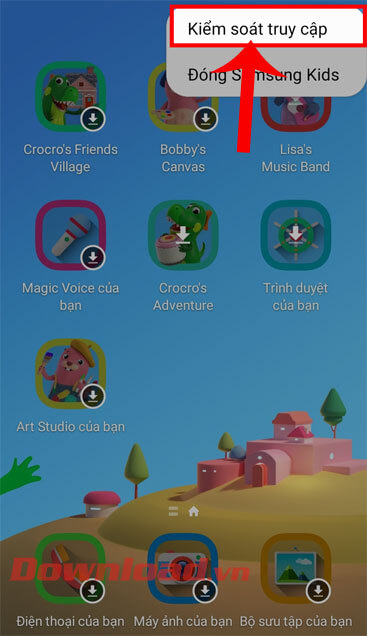 Chạm vào mục Kiểm soát truy cập