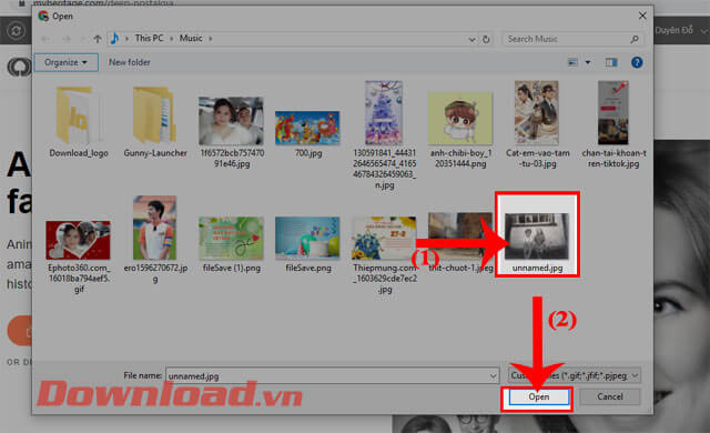 Chọn hình ảnh để phục hồi