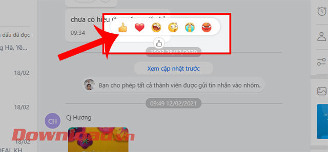 <p><strong>Bước 3:</strong> <strong>Chọn biểu tượng cảm xúc</strong> mà bạn muốn bày tỏ về nội dung