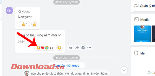 <p>Khi thả biểu tượng cảm xúc, kiểu icon nào được thả nhiều nhất sẽ được hiển thị lên phía đầu.</p>