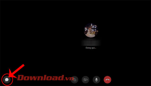 Click chuột vào biểu tượng tin nhắn 