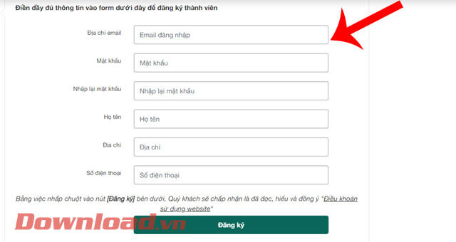 Đăng nhập tài khoản