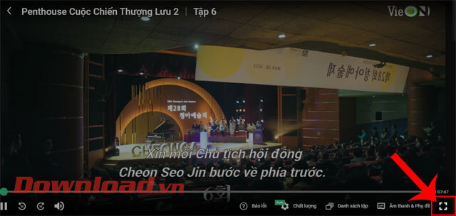 Click chuột vào biểu tượng hình vuông