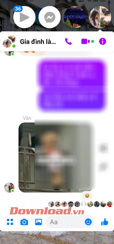 Bóng bóng chat đã được mở