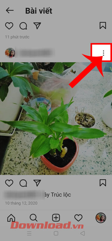 Ấn vào dấu ba chấm