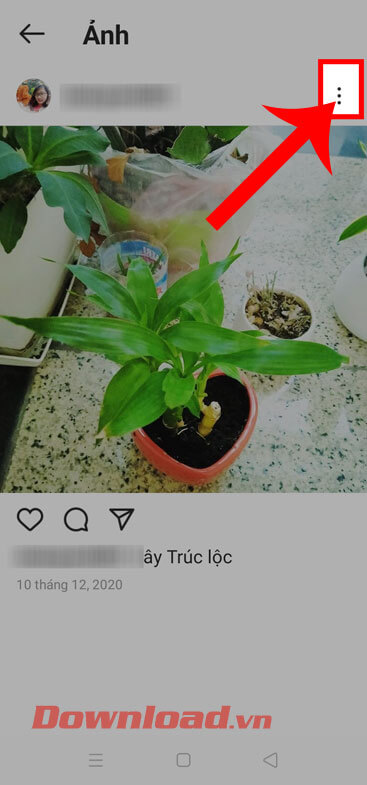 Ấn vào dấu ba chấm