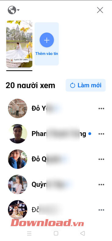 Số lượng người xem Bản tin Facebook của mình 