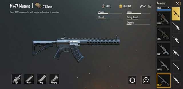 MK47 Mutant có sức sát thương cao nhưng tốc độ bắn thấp