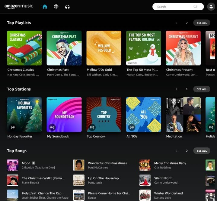 App nghe nhạc miễn phí Amazon Music