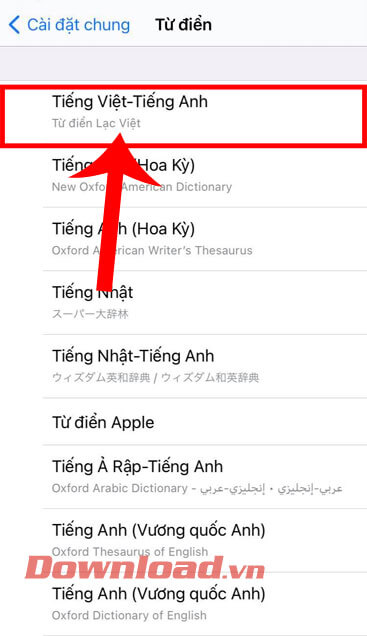 Chọn từ điển Tiếng Việt - Tiếng Anh 